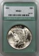 1922 Peace Dollar Silver Coin Choice Bu Dollars photo 3