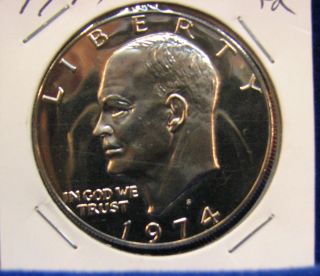 1974 - S Eisenhower Dollar Proof Deep Cameo.  Us Coin S/h photo