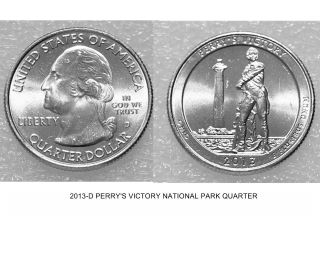 2013 - D 25c Perry ' S Victory Np America The Quarter [oh] Us Coin photo