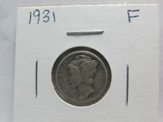 1931 90% Silver Mercury Dime photo