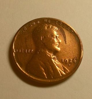 1924 D Lincoln Cent (key Date) Look Look photo