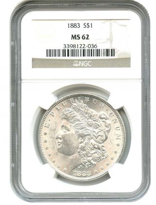 1883 $1 Ngc Ms62 Morgan Silver Dollar photo