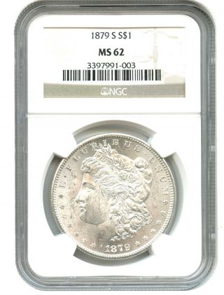 1879 - S $1 Ngc Ms62 Morgan Silver Dollar photo