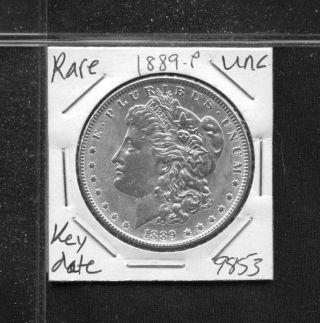 1889 Bu Unc Morgan Silver Dollar 9853 Ms+++++ Us Coin Rare Key Date Estate photo