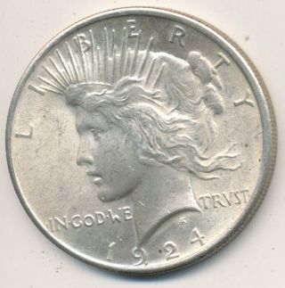 1924 Peace Silver Dollar Uncirculated Silver Dollar photo