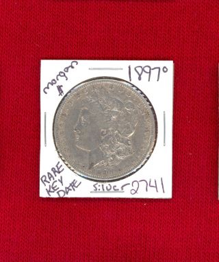 1897 O Morgan Silver Dollar Coin 2741 $genuine Us Mint$rare Key Date photo