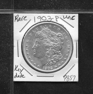1903 Bu Unc Morgan Silver Dollar 9857 Ms+++++ Us Coin Rare Key Date Estate photo