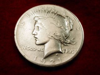 1921 Peace Dollar Key Date Coin 18d photo