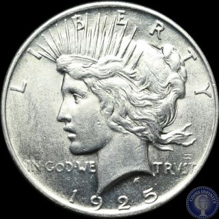 1925 P Silver Peace Dollar Uncirculated Ms+ Stunner H photo