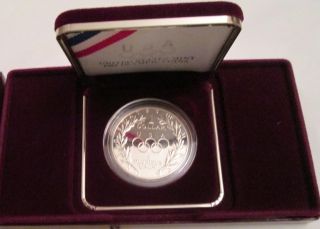 1988 Olympic Commemorative Silver Dollar Proof With Us photo