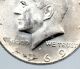 1969 - D Silver Kennedy Half Dollar Error Struck Thru Grease Obv Missing 1,  9 & God Coins: US photo 1