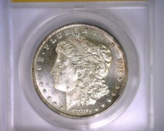 Anacs Ms64 Blast White 1880 - S Hit List 40 Checkmark Vam 12 Morgan Silver Dollar photo