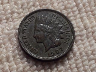 1907 Black Indian Head Penny Error Missing Clad Layer. . . photo