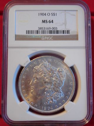 1904 - O Morgan Silver Dollar Uncirculated Ngc Ms - 64 003 photo