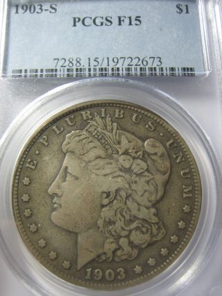 1903 - S Morgan Dollar,  Certified F - 15 By Pcgs photo