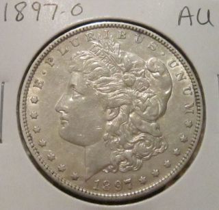 1897 - O Morgan Silver Dollar Au Rare Key Date Us Silver Coin photo