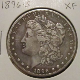 1896 - S Morgan Silver Dollar Xf Rare Key Date Us Silver Coin photo