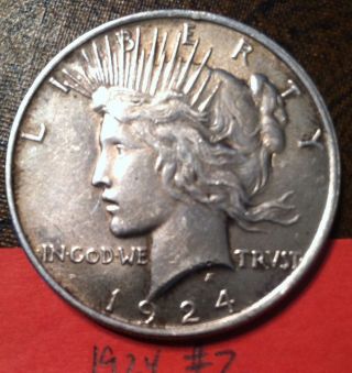 1924 $1 Peace Dollar photo