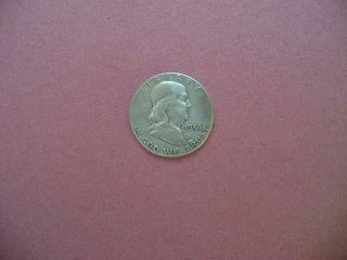 1954 - D Franklin Half Dollar Circulated With Detail 90% Silver photo