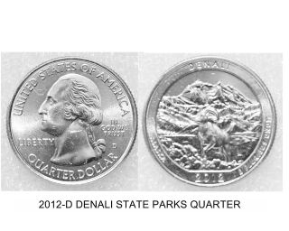 2012 - D 25c Denali Np America The Quarter (ak) Us Coin photo