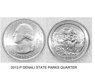 2012 - P 25c Denali Np America The Beatiful Quarter (ak) Us Coin photo