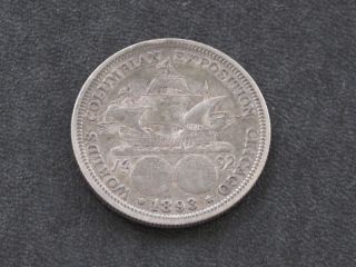 1893 Columbian Commemorative Silver Half Dollar A7328 photo