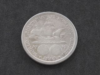 1893 Columbian Commemorative Silver Half Dollar A7329 photo