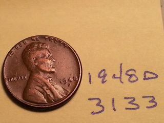1948 D Lincoln Wheat Cent Sharp (3133) Great Coin W Luster photo