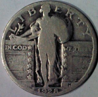 1928 P Standing Liberty Quarter 90% Silver Coin photo