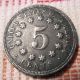 1868 5 Cent Shield Nickel In Nickels photo 3