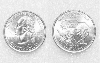 2000 - D 25c South Carolina 50 States Quarte Us Coin photo