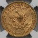 1881 Liberty Head Half Eagle Gold $5 Au 58 Ngc Gold photo 3