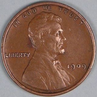 1909 P Lincoln Wheat Penny,  Em 462 photo