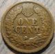 1865 Fancy 5 Indian Head Cent Mid Grade Details 73 Small Cents photo 1