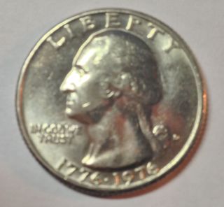 1776 - 1976d Bicentennial Quarter.  Coin photo