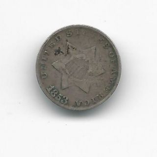 1853 Three Cents Silver (xxx) photo