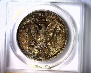 Ms63 Anacs Beautifully Toned 1887 Morgan Silver Dollar U.  S.  Coin 1887 photo