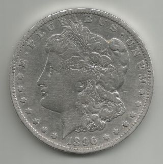 1896 - O Morgan Silver Dollar $1 One Day Very Fine photo