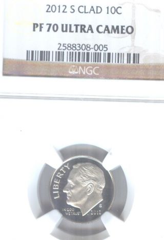2012 - S Clad Proof Roosevelt Dime Ngc Pf70 Ultra Cam (registry) (h213) photo