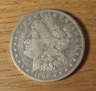1889 P Morgan Silver One Dollar United States Eagle Philadelphia Coin Usa photo
