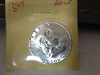 Uncirculated 1949 - D Silver Franklin Half Dollar photo