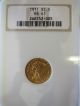 1911 $2.  5 Indian Head,  Quarter Eagle Gold,  Ngc Ms61 (2 1/2 Dollar) Gold photo 1