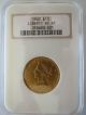 1907 - P $10 Gold Eagle,  Liberty Head,  Motto Above Eagle,  Ngc Ms 61 Slab Gold photo 1