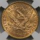 1900 Liberty Head Half Eagle Gold $5 Ms 62 Ngc Gold photo 3