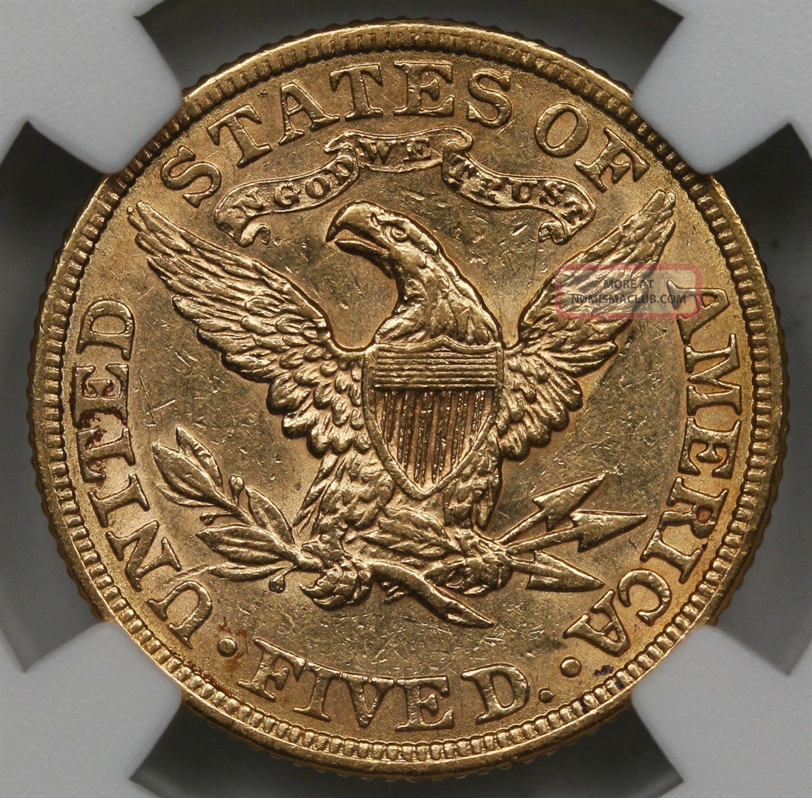 1882 Liberty Head Half Eagle Gold $5 Au 53 Ngc