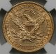 1882 Liberty Head Half Eagle Gold $5 Au 53 Ngc Gold photo 3