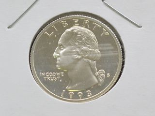 1993 - S Washington Quarter Dcam Proof 90% Silver U.  S.  Coin C3942l photo