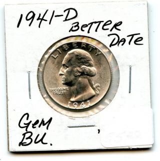 1941 - D Washington Quarter,  Better Date,  Better Grade.  Problem. photo