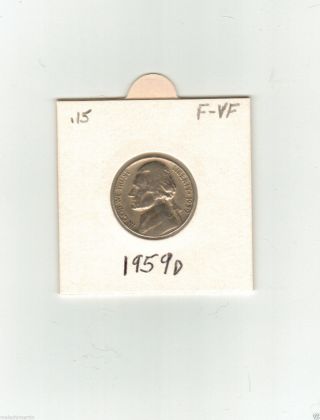 5 Cents,  1959d,  Jefferson Nickel photo