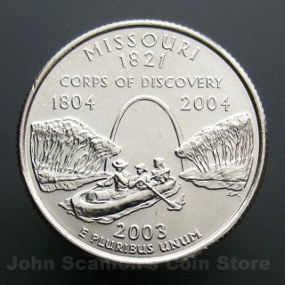 2003 - D Missouri State Quarter 25c Us Coin Choice Bu photo